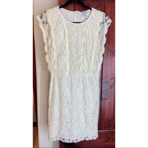 Bar III Ivory Lace Dress - Size Medium